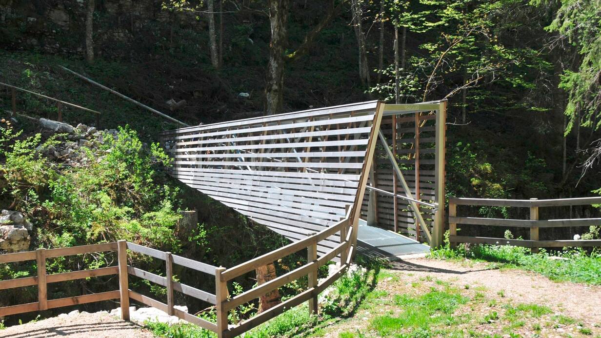 La passerelle Anabaptiste du parc régional du Chasseral