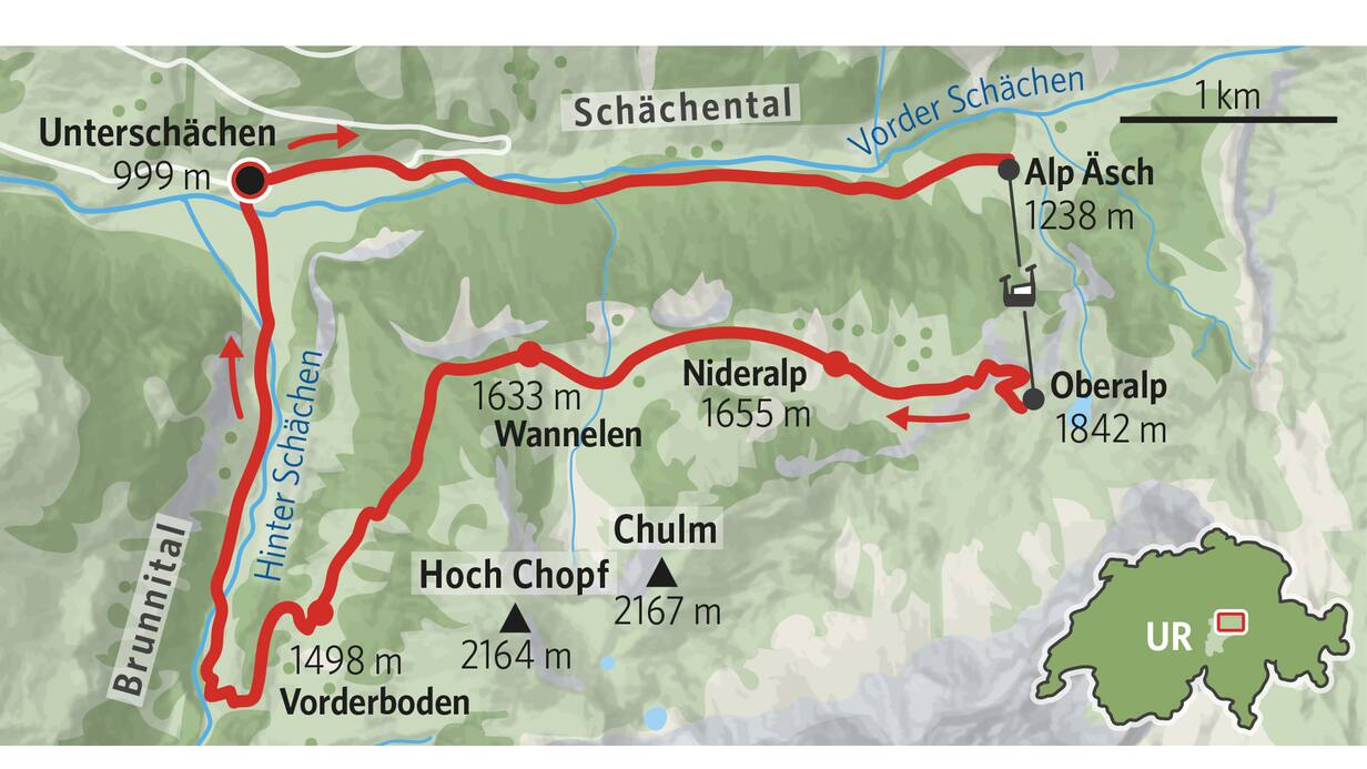 Randonnée Schächental au Brunnital