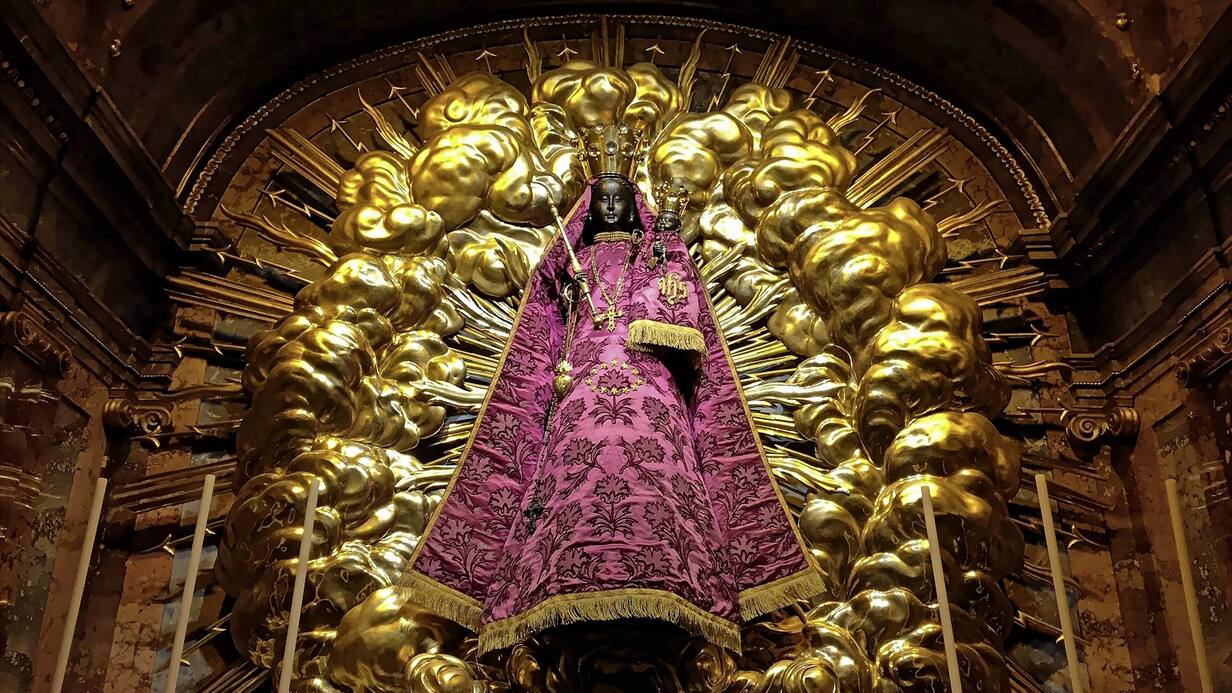 La Vierge noire à la chapelle des Grâces de l’abbaye d’Einsiedeln.