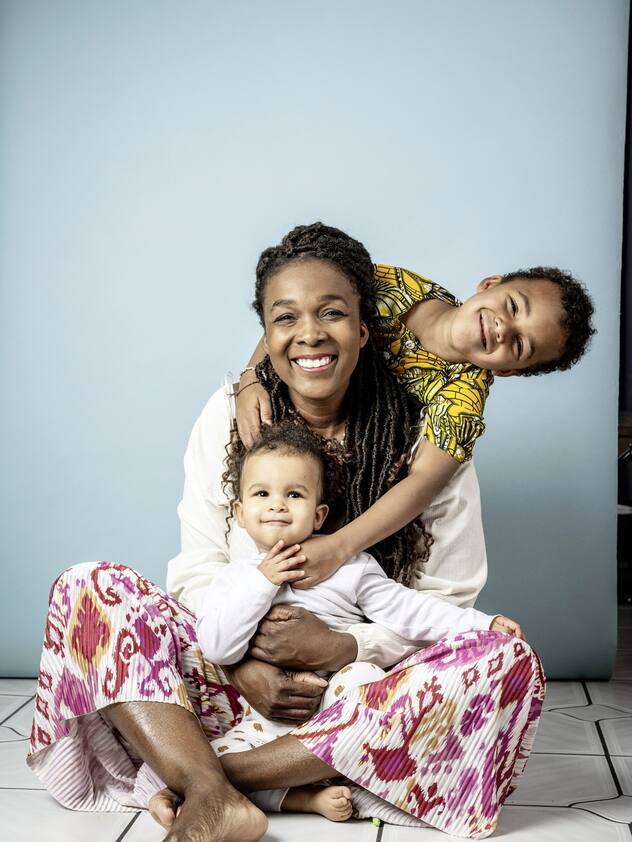 Licia Chery avec ses garçons Elias et Aïden