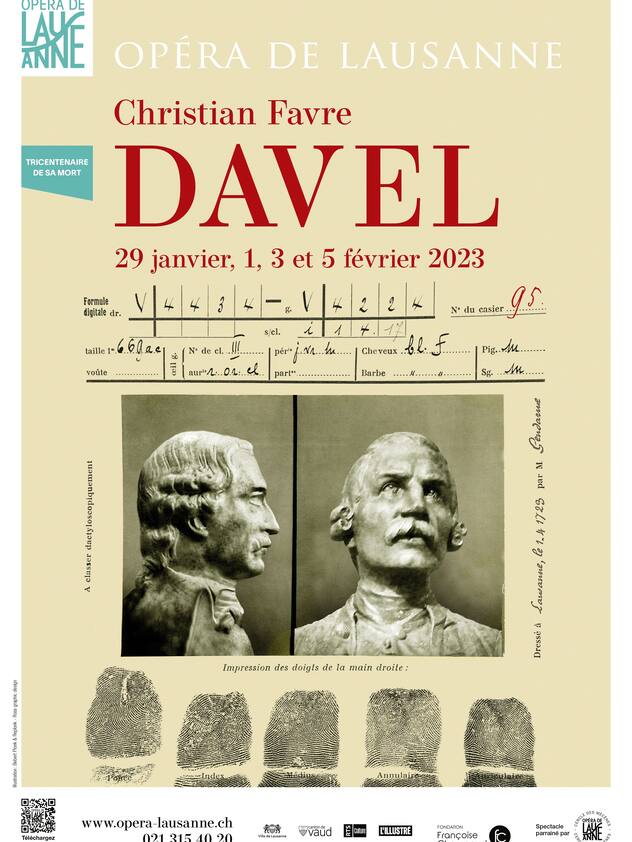 affiche de l'opéra Davel