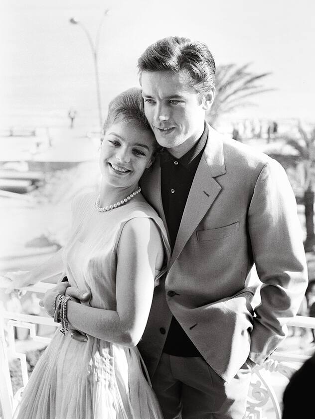 Alain Delon et Romy Schneider au Festival de Cannes, en 1962.