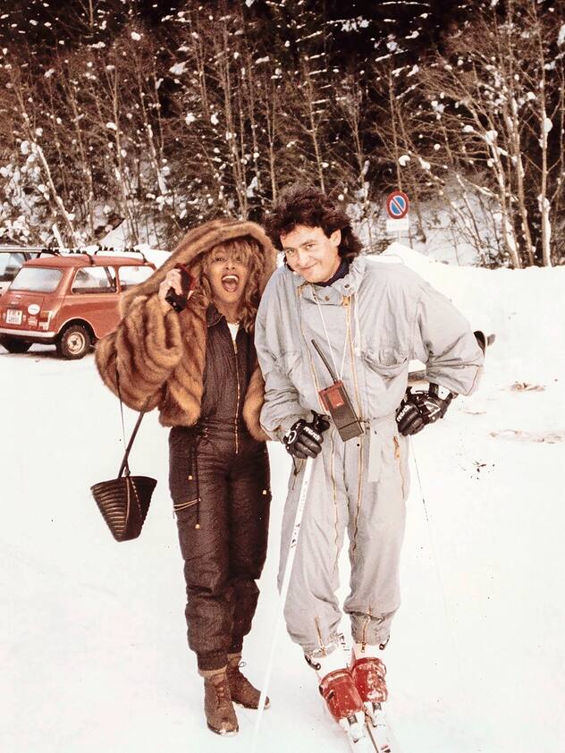 Tina Turner et Erwin Bach à Gstaad en 1986