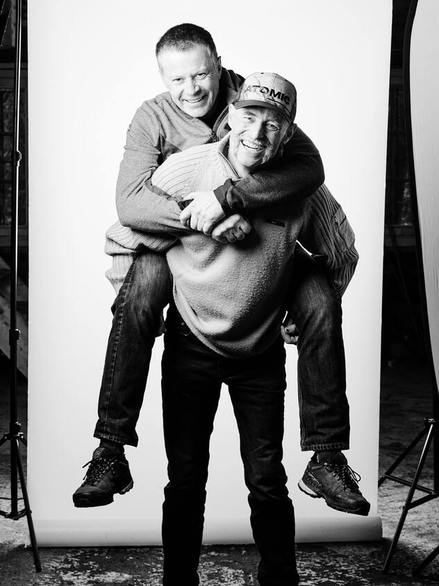 L'ancien champion de ski William Besse avec son meilleur ami Stéphane Latapie