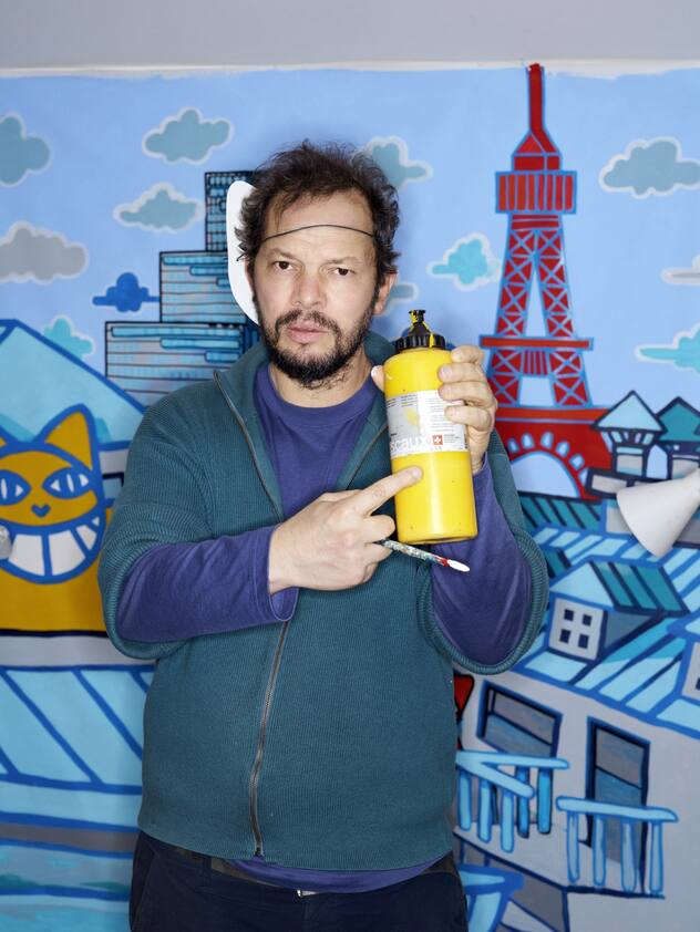 L'artiste Thoma Vuille, alias M. Chat