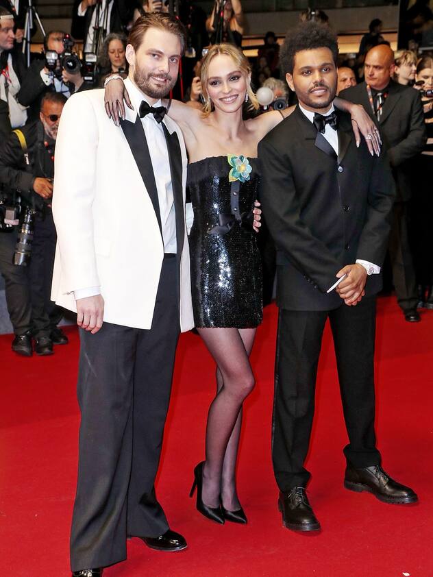 Sam Levinson, Lily Rose-Depp et Abel Tesfaye (The Weeknd) au festival de Cannes 2023