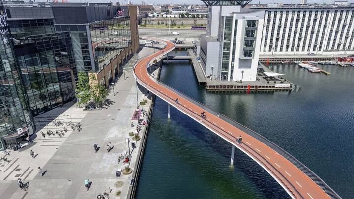 Le pont pour cyclistes le Serpent à Copenhague