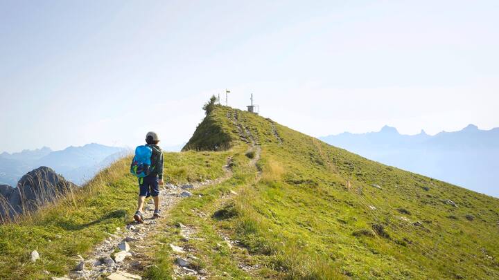 Randonner en Valais au sommet de la Pointe de Bellevue.