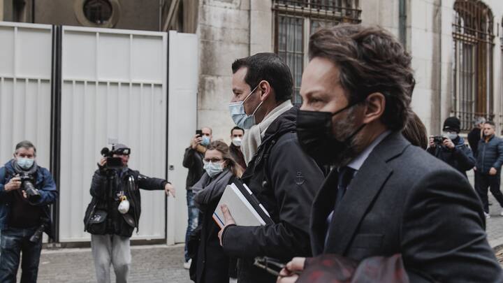 GenÃ¨ve, Suisse, 22 feÌvrier 2021. Jour du verdict. Pierre Maudet est condamnÃ© Ã  des jours ammende pour le volet du voyage et blanchi pour la question du financement du sondage. Â© Niels Ackermann / Lundi13