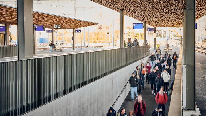 La nouvelle gare de la ville de Bulle
