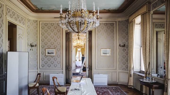 GenÃ¨ve, 11 juin 2021. Visite pour la presse du Parc de la Grange et de sa Villa qui accueillera la rencontre entre Joe Biden et Vladimir Poutine. Â© Niels Ackermann / Lundi13