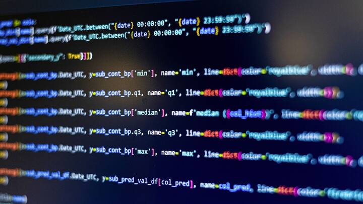 lignes de code informatique