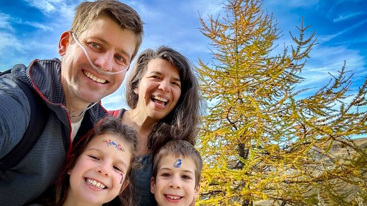 Michel Stückelberger avec sa femme et ses enfants