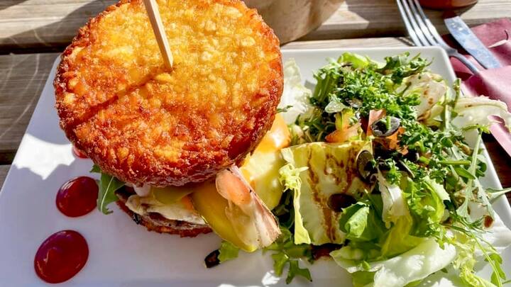 Burger à la buvette de Jaman à Montreux
