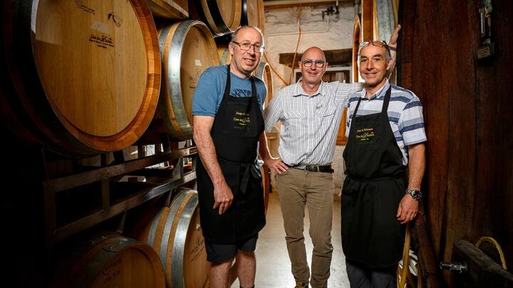 Jean-Marc Jungo, Jean-Marc Richard et Christian Fellmann à la Cave des Lauriers