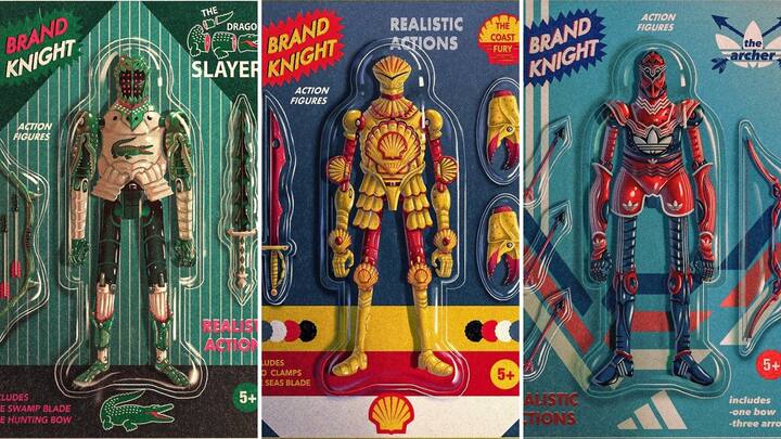 La série d’illustrations baptisée «Brand Knight» grâce à laquelle Dexter Maurer s'est fait repéré par Nike