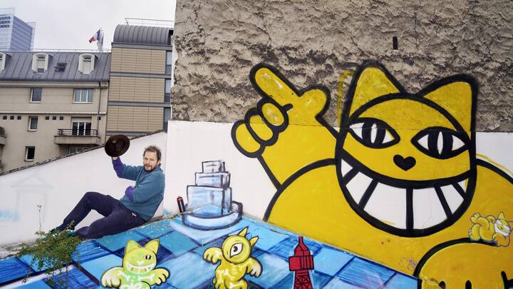 L'artiste Thoma Vuille, alias M. Chat