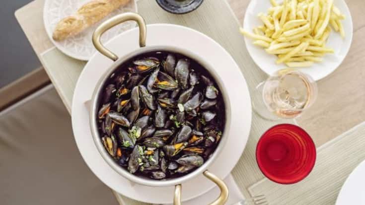 moules de bouchot à la marinière
