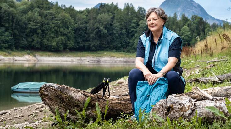  Isabelle Chassot sur les rives du lac de Montsalvens