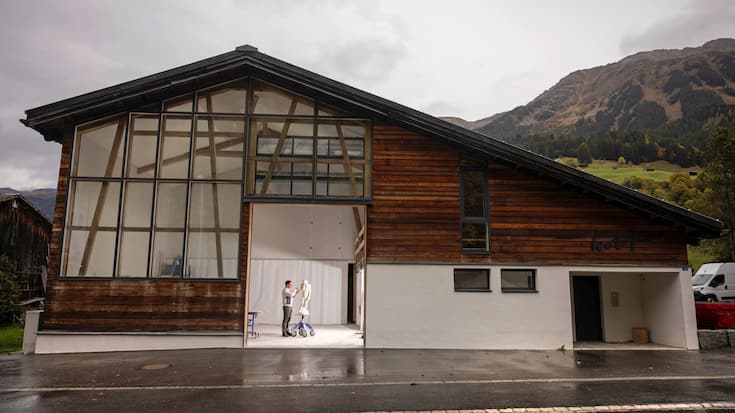 atelier de Klosters de l’artiste marbrier Christian Bolt