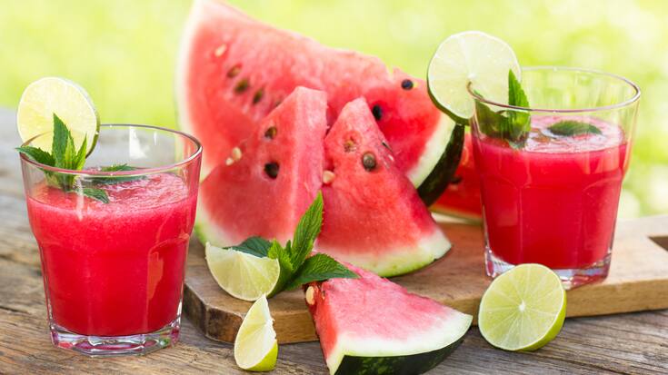 Canicule: smoothie à la pastèque agrémenté d'un zeste de citron et de menthe