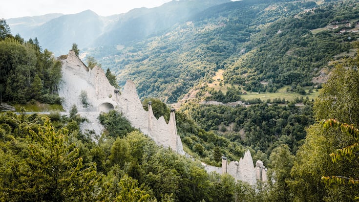 Les pyramides de terre d'Euseigne, dans le Val d'Hérens.