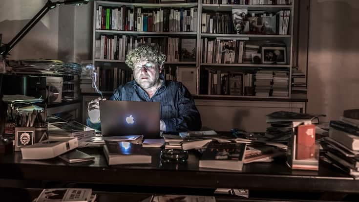 Arnaud Bédat dans son bureau à Porrentruy en février 2017