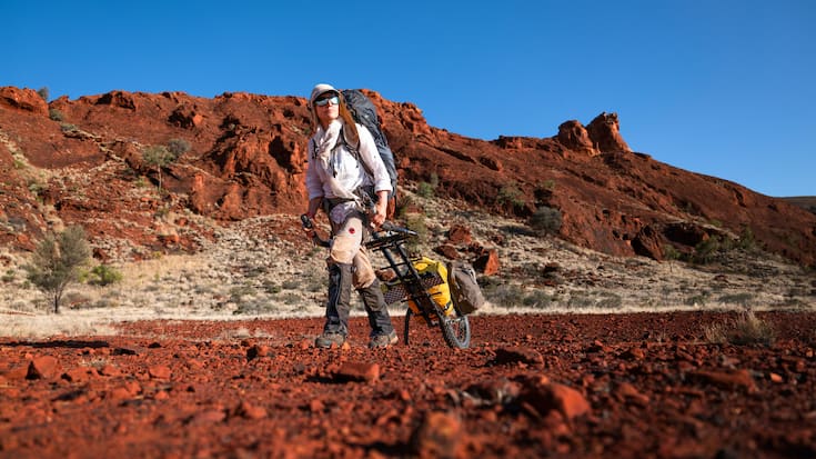 Sarah Marquis dans le désert australien