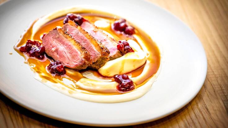Magret de canard et purée de céleri