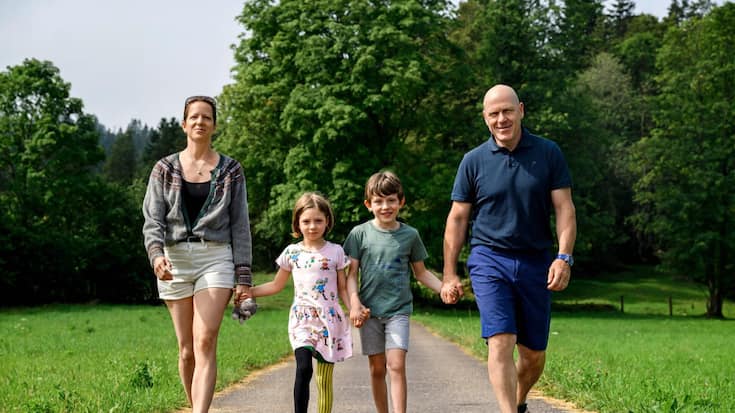 Didier Cuche et sa famille