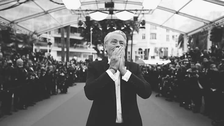 Alain Delon, très ému, à Cannes lors du festival de 2019, où il a reçu une Palme d’or d’honneur.