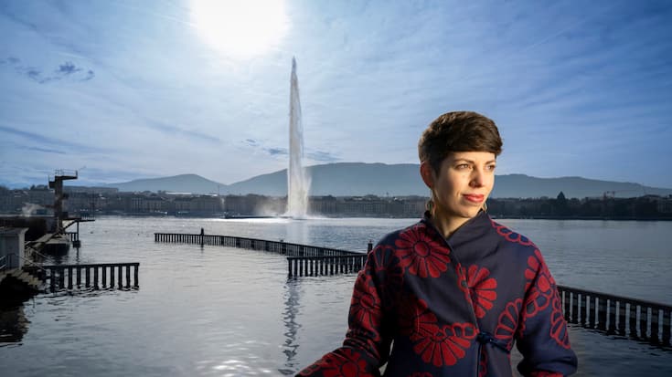 Lisa Mazzone, la future présidente des Verts suisses, à Genève