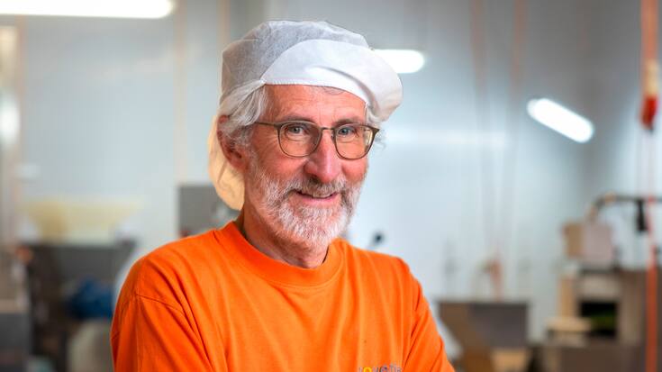 Roman Bernegger, pionnier des ravioli, sur son site de production dans le Valais.