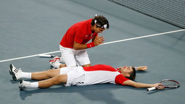 Roger Federer et Stanislas Wawrinka