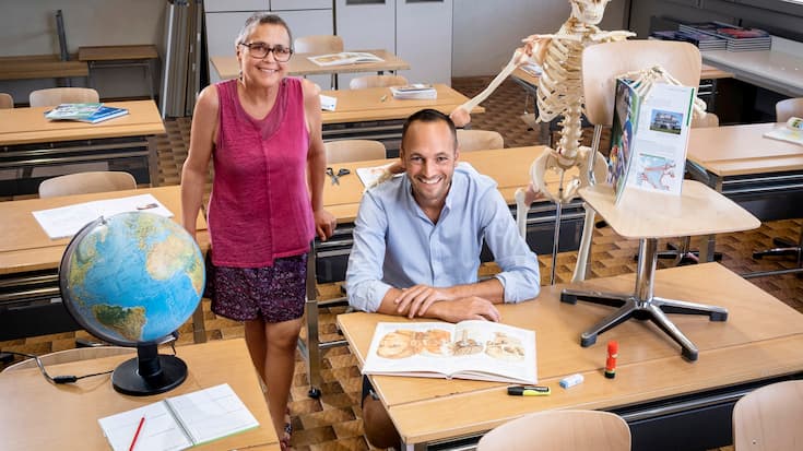 Mathias Reynard et sa prof Sylviane Blan