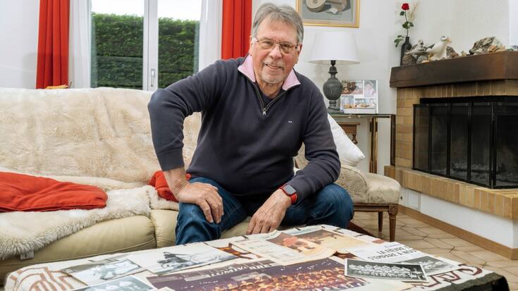 Jean-Pierre Bettiol chez lui, près de Nyon. Il a joué à Genève-Servette de 1959 à 1974, puis à Morges et à Meyrin.