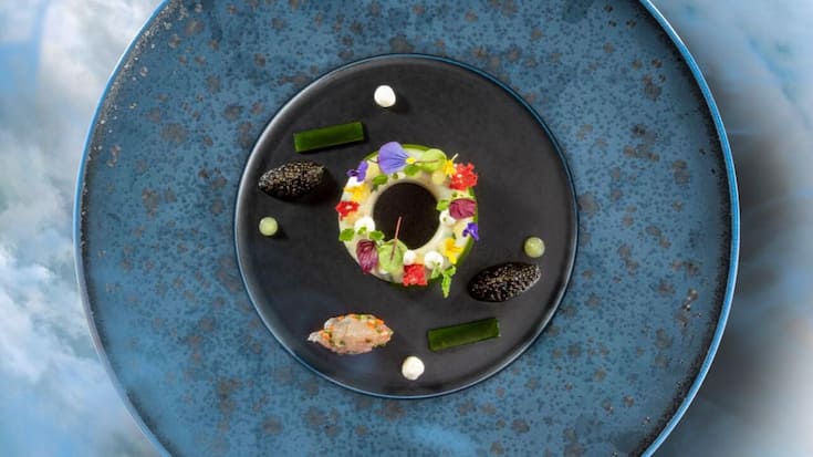 Mousseline et tartare de féra, yuzu et plancton