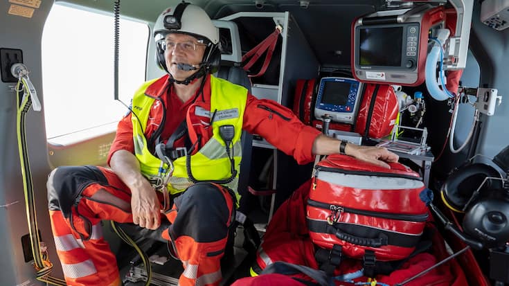 Ettore Ciavatta dans l’hélicoptère Airbus H145