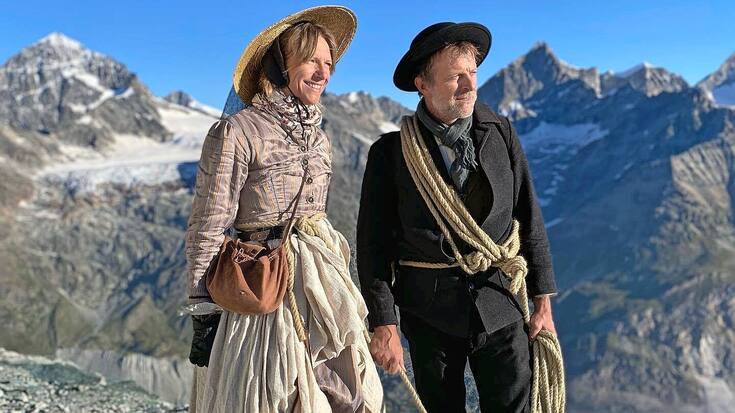 L’historienne Marie-France Hendrikx s’est glissée dans la peau de l’alpiniste Lucy Walker pour son film.