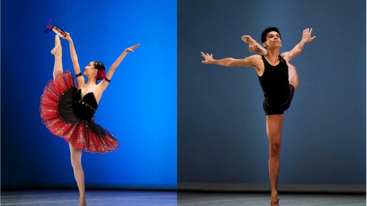La ballerine Seehyun Kim (17 ans) et le danseur mexicain Amaury Zanete Pérez (18 ans)