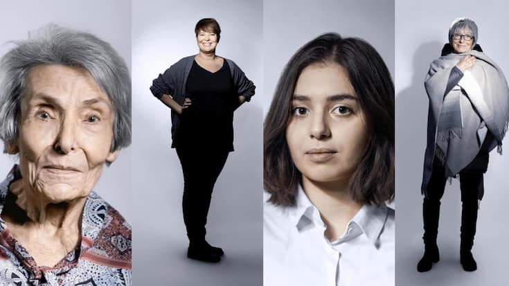 4 militantes du droit des femmes.