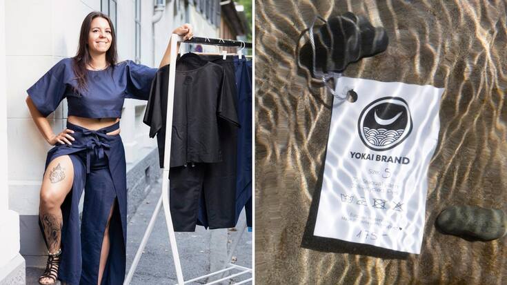 Les tenues de Jade Righini sont tissées à partir de déchets plastique récoltés dans les océans.