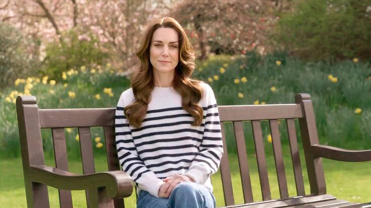 La princesse Kate annonce son cancer durant une allocation de 2 minutes dans les jardins du château de Windsor le 20 mars 2024