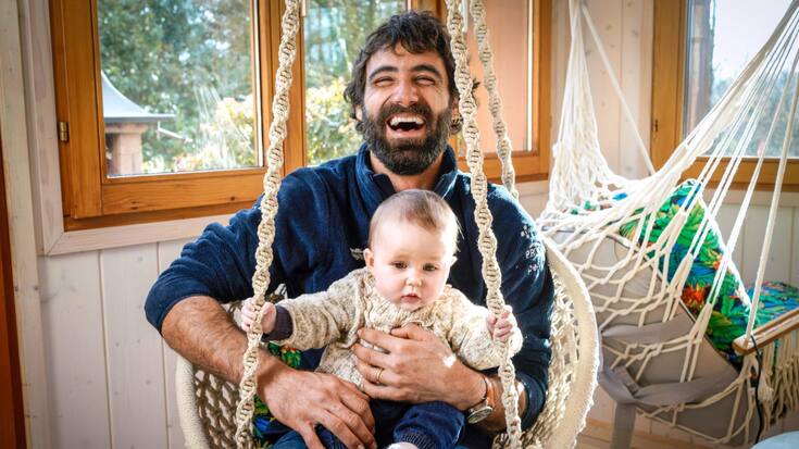 Alan Roura a retrouvé avec joie sa fille Billie.