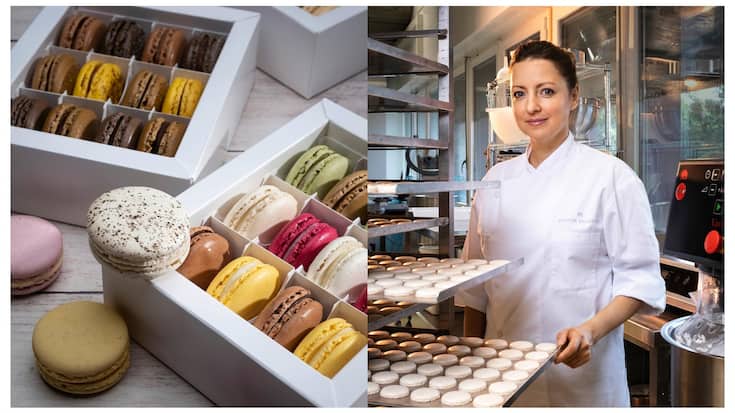 Les macarons sont les spécialités de la maison Amarella.