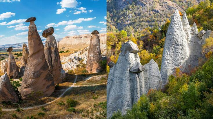 Cappadoce en Turquie et Euseigne en Valais.