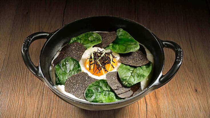 Œuf au plat à la truffe noire