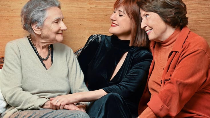 Sophie Loretan et ses deux grands-mères