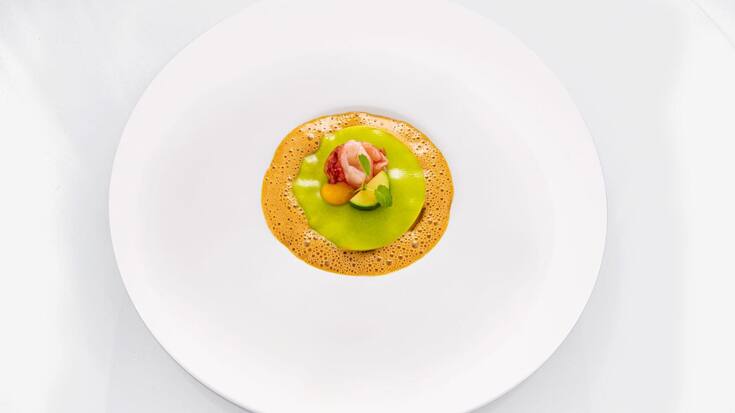 Homard bleu de Bretagne et abricots du Valais