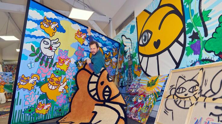 L'artiste Thoma Vuille, alias M. Chat
